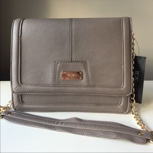 BCBG leather gray purse